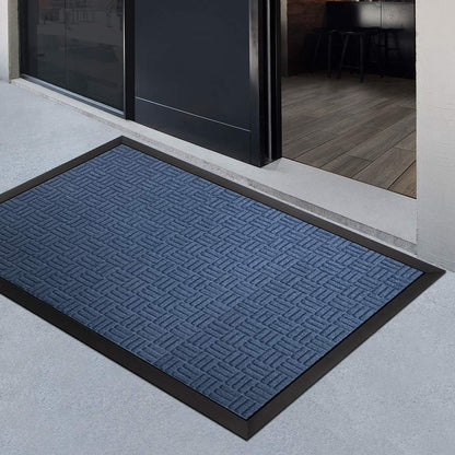 Mibao Front Door Mat, Heavy Duty Durable Welcome Mat for Outdoor Indoor, Dirt Trapper Waterproof Super Absorbent Door Mat for Entryway Outside Patio Porch, 29.5" x 17", Grey