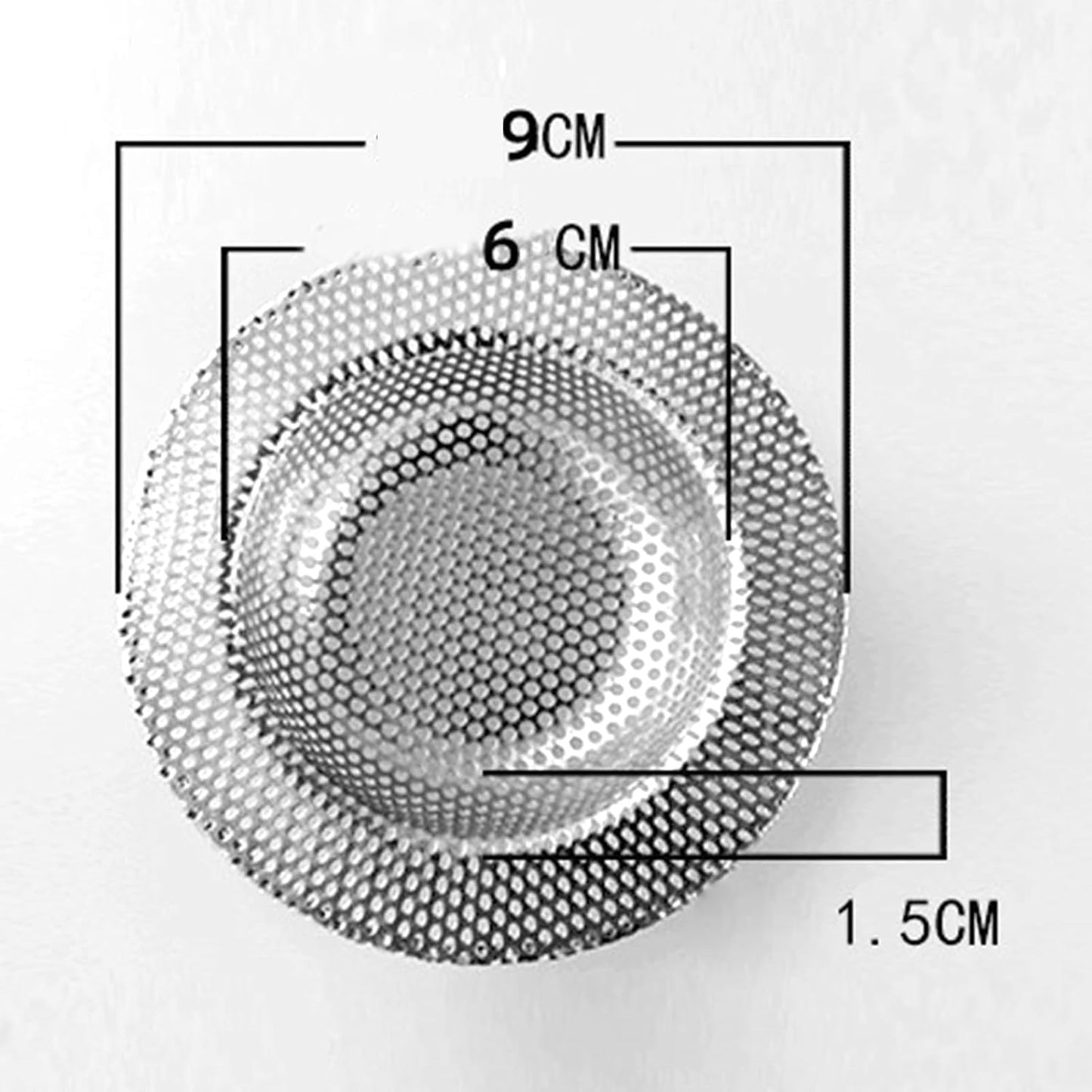 Kitchen Sink Strainer, Stainless Steel Large Wide Sink Strainer Basket Drain Strainer Sink Strainer Basket for Home Kitchen Restaurant (M)