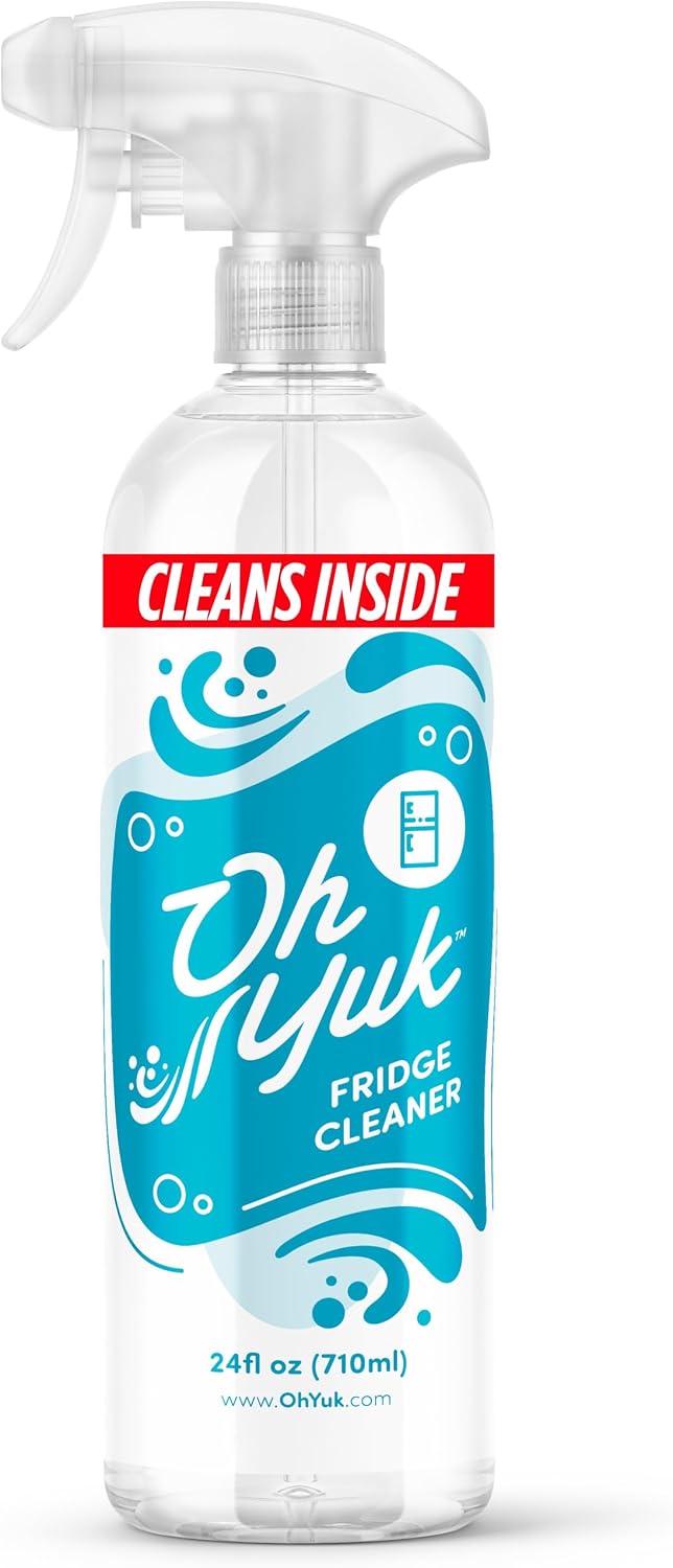 Oh Yuk Fridge Cleaner – Cleans Inside Refrigerator for Spotless, Food-Contact Safe Surfaces | Biodegradable, Vegan, Cruelty-Free | Effortlessly Lifts Sticky Messes & Dried-On Food | Spray Bottle