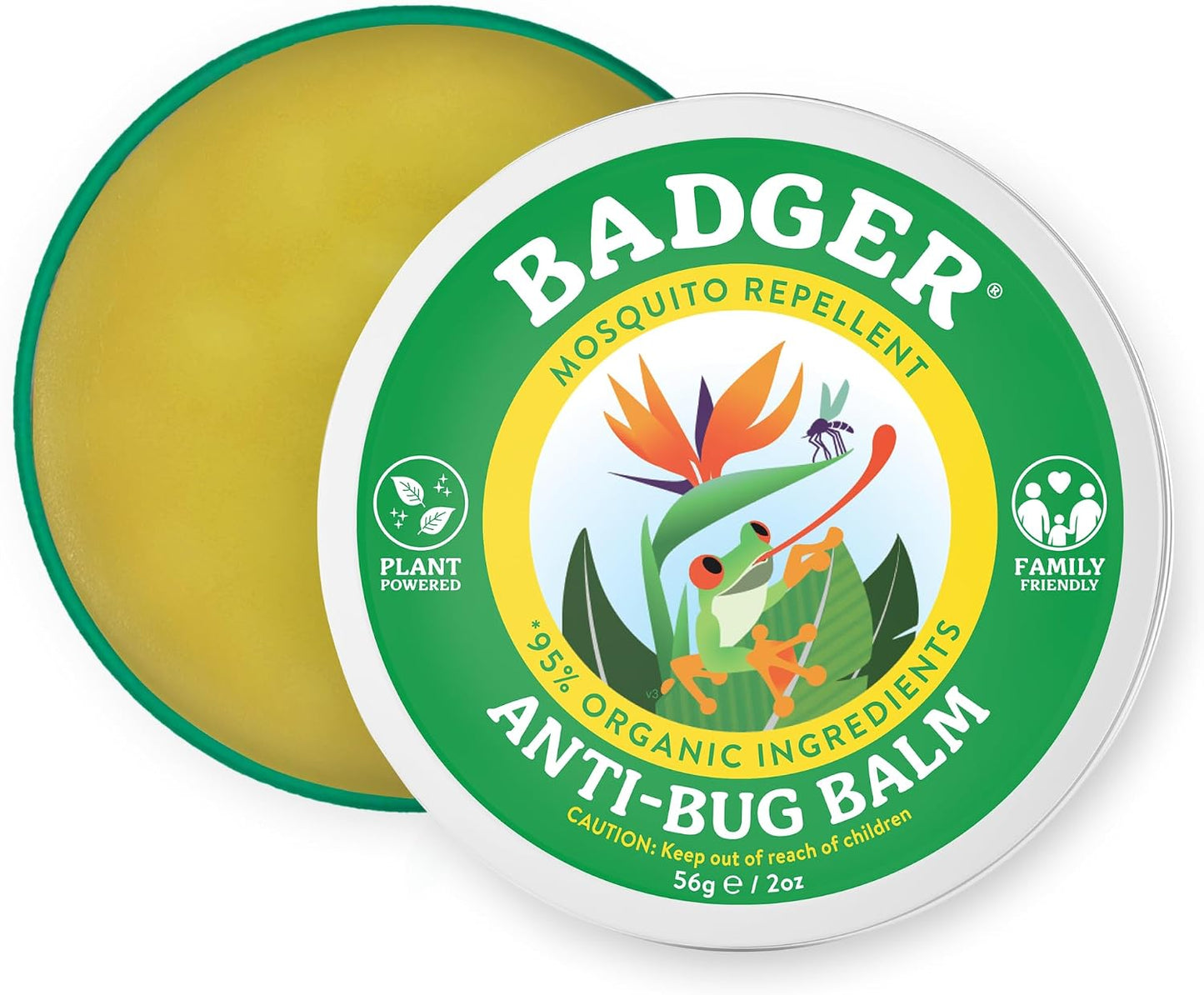 Badger Bug Repellent, Easy to Use Travel Stick, DEET-Free Mosquito Repellent & Insect Protection, Certified Organic Essential Oil Balm