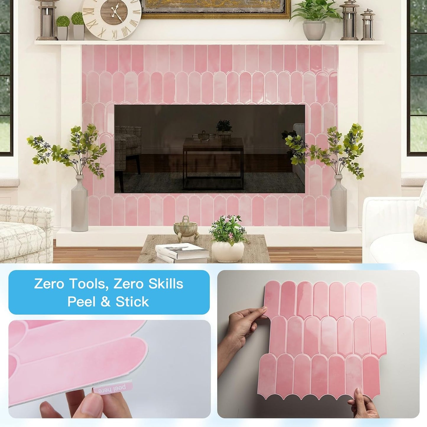 Art3d 12 x 12 Inch Heavy-Duty Peel and Stick Backsplash, Self-adhesive Wall Tiles for Kitchen Bathroom Decor, 10-Pack Dark Green