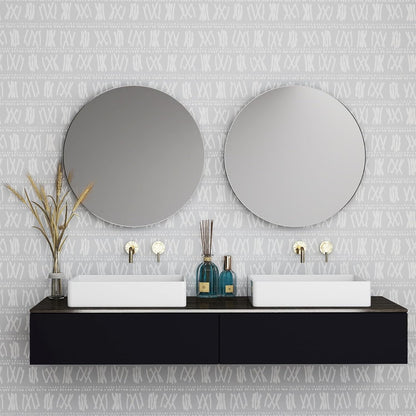 Modern Peel and Stick Wallpaper 17.3" x 80" White Wall Paper Peel and Stick Boho Birch-Twig Stripe Contact Paper Removable Self Adhesive Wallpaper for Bathroom Bedroom Shelf Cabinet Decor Vinyl