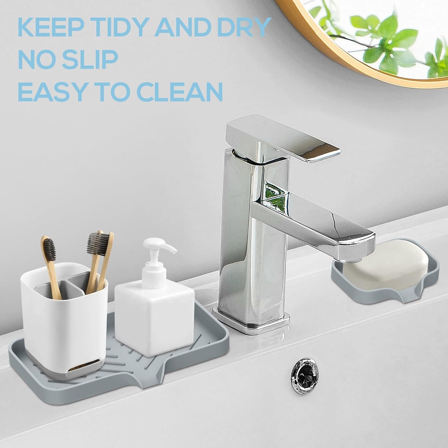 Great Silicone Soap Dish - 4 Pcs Thickened Self-Draining Soap Tray for Shower & Bathtub-Great High-Purity Silicone Soap Dish