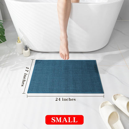 chakme Bathroom Rugs Mat 24x17, Ultra Thin Non Slip Bath Mat Small Quick Dry Absorbent Bath Mat for Bathroom Floor, (Dark Beige, 24"x17")