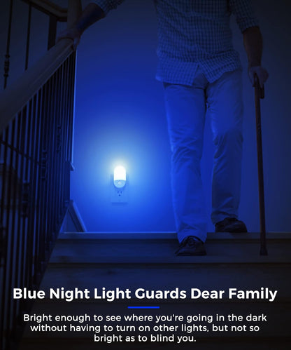 L LOHAS LED Night Lights Plug into Wall, [2 Pack] LED Dimmable Night Light with Light Sensors, 30/60LM Adjustable Brightness Nightlights, Soft White 3000K Automatic Night Light for Kid, Hallway