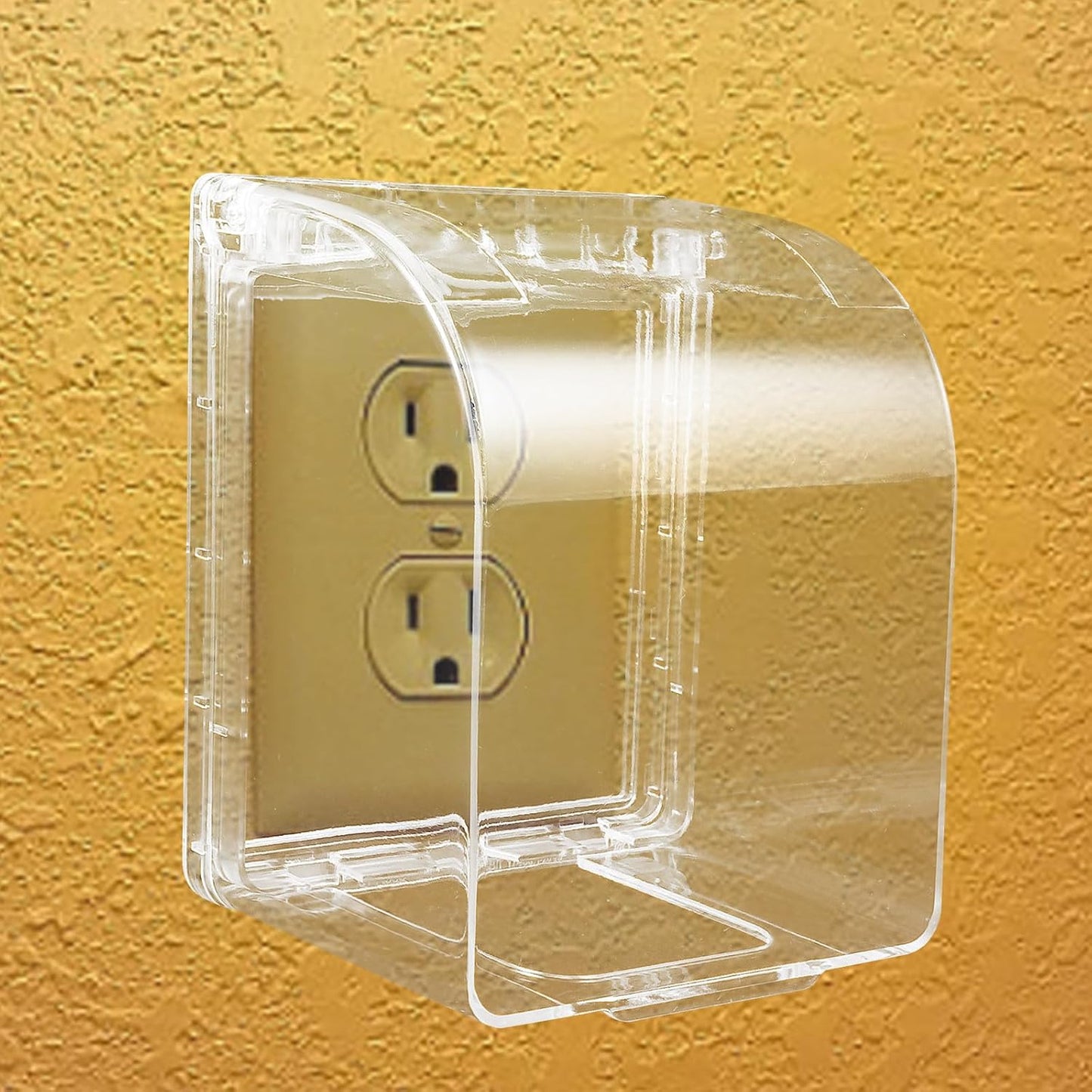 Transparent Outdoor Electrical Outlet Cover Protector Weatherproof In-use Receptacle Enclosure for Home Bathroom Kitchen Splash-resistant and Design