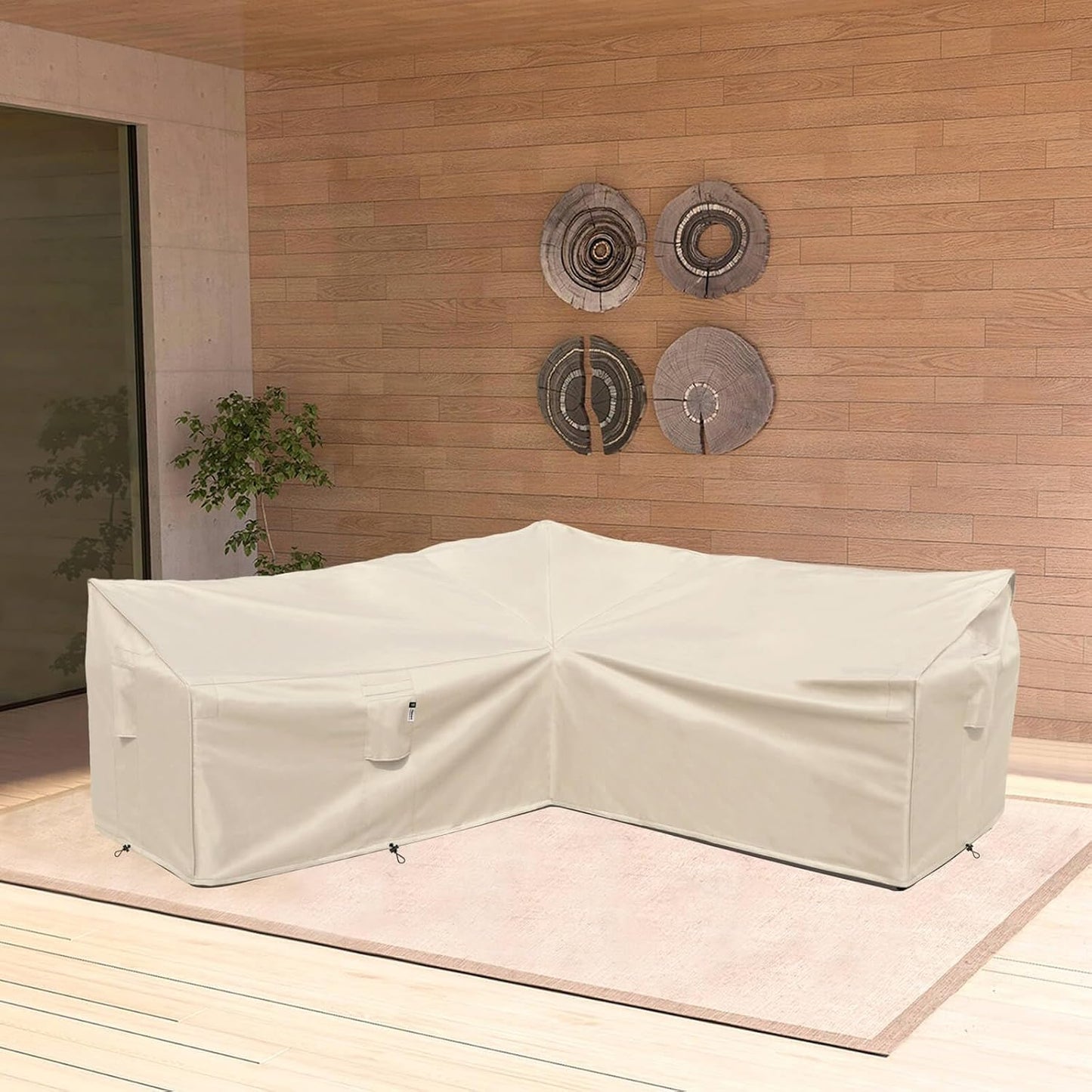 Patio Deck Box Cover, 63x30 Inch Fire Pit Covers with Straps and Handles, Waterproof Heavy Duty Outdoor Furniture Winter Cover for Keter, Suncast, Lifetime Container