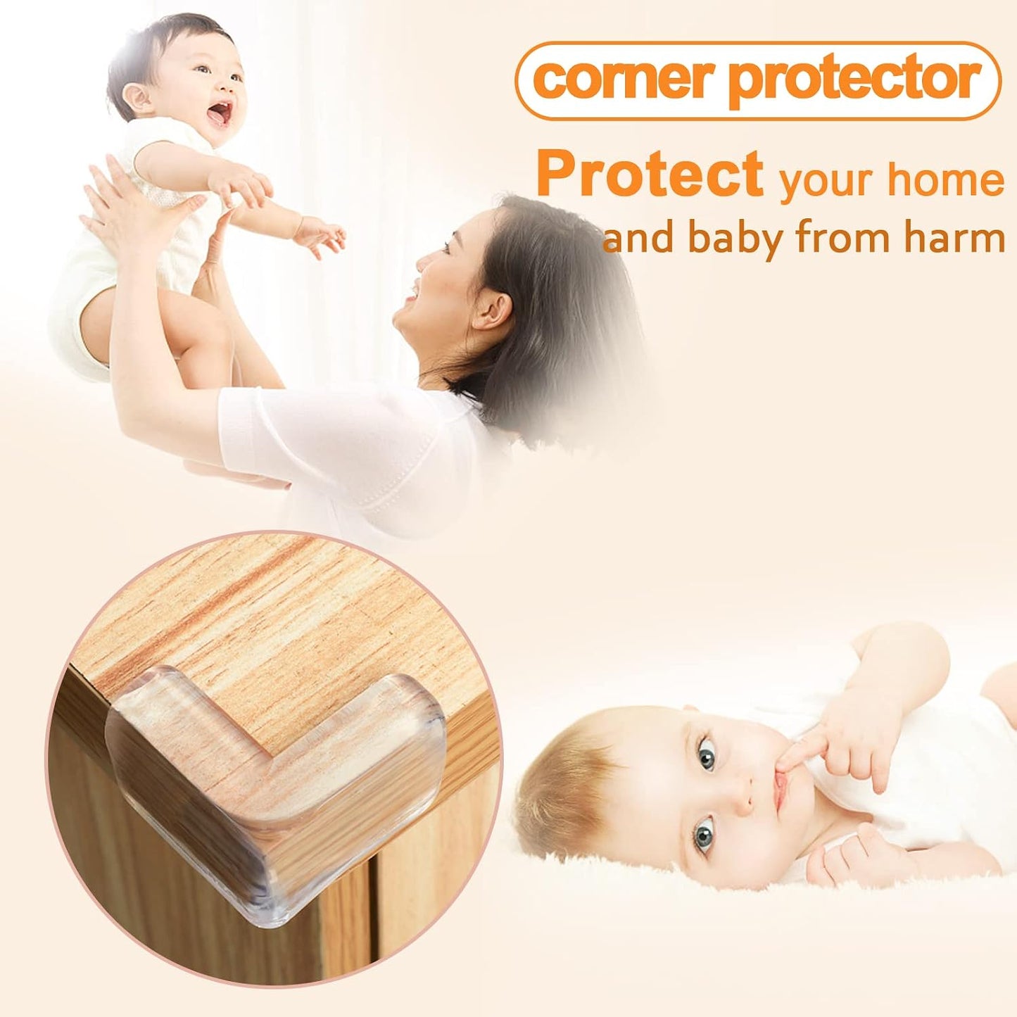 HOMREALM Baby Proofing16.4ft Long (2.75" Wide) Corner Guards Furniture Corner & Edge Safety Bumpers Corner Covers Protectors Baby Proof Bumper & Cushion to Cover Sharp Furniture & Table Edges