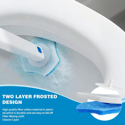 Disposable Toilet Brush with 48 Refills,Cleaning wand,No-Touch Hygienic Cleaning System