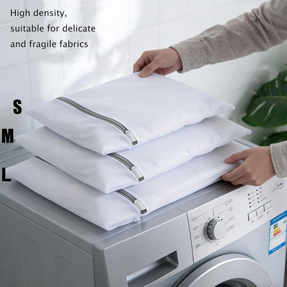3Pcs Mesh Laundry Bags with Sturdy Zipper,washing Bags for Washing Delicates,Protect Clothes in Washing Machine for Home, College & Dorm (3 Medium)