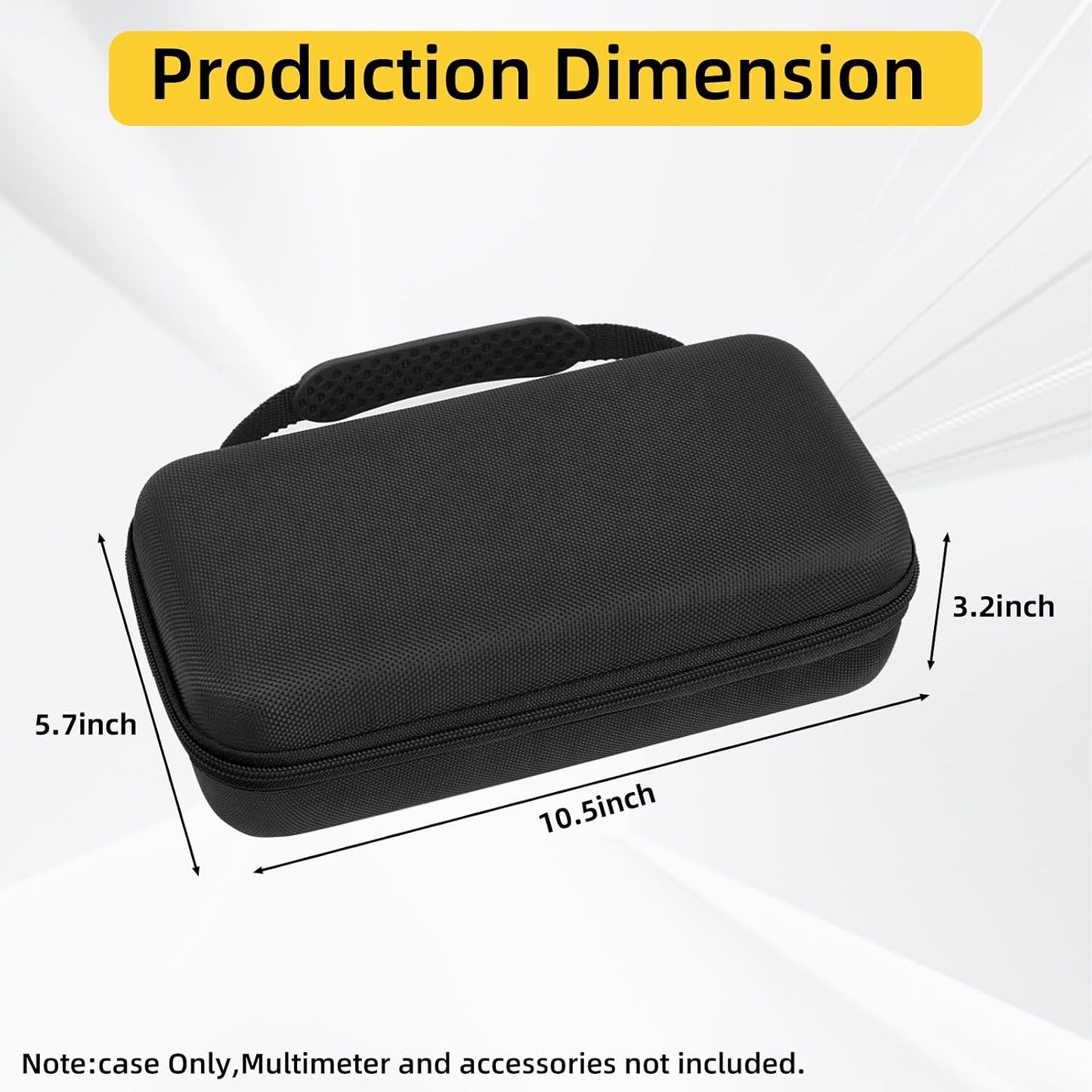 Carrying Case for Fluke 789/ 787B/ 787/287/ 289/1587 FC/ 87-V/ 87V Max/ 88V/ 15B+/ 17B+/ 1507/3000 FC Multimeter Testers and Accessories, Multimeter Storage Bag Organizer Box (Case Only)
