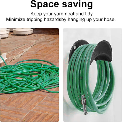 GARTOL Garden Hose Holder Heavy Duty Wall Mount, High Carbon Steel Hose Hanger for Outside Yard, Rust Proof