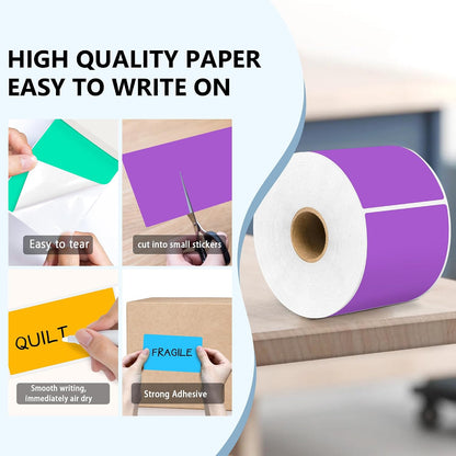 PARLAIM 3 X 5 Inch Rectangle Adhesive Color Coding Stickers,Square Inventory Stickers -250 Per Dispenser Box (Fluorescent Green)
