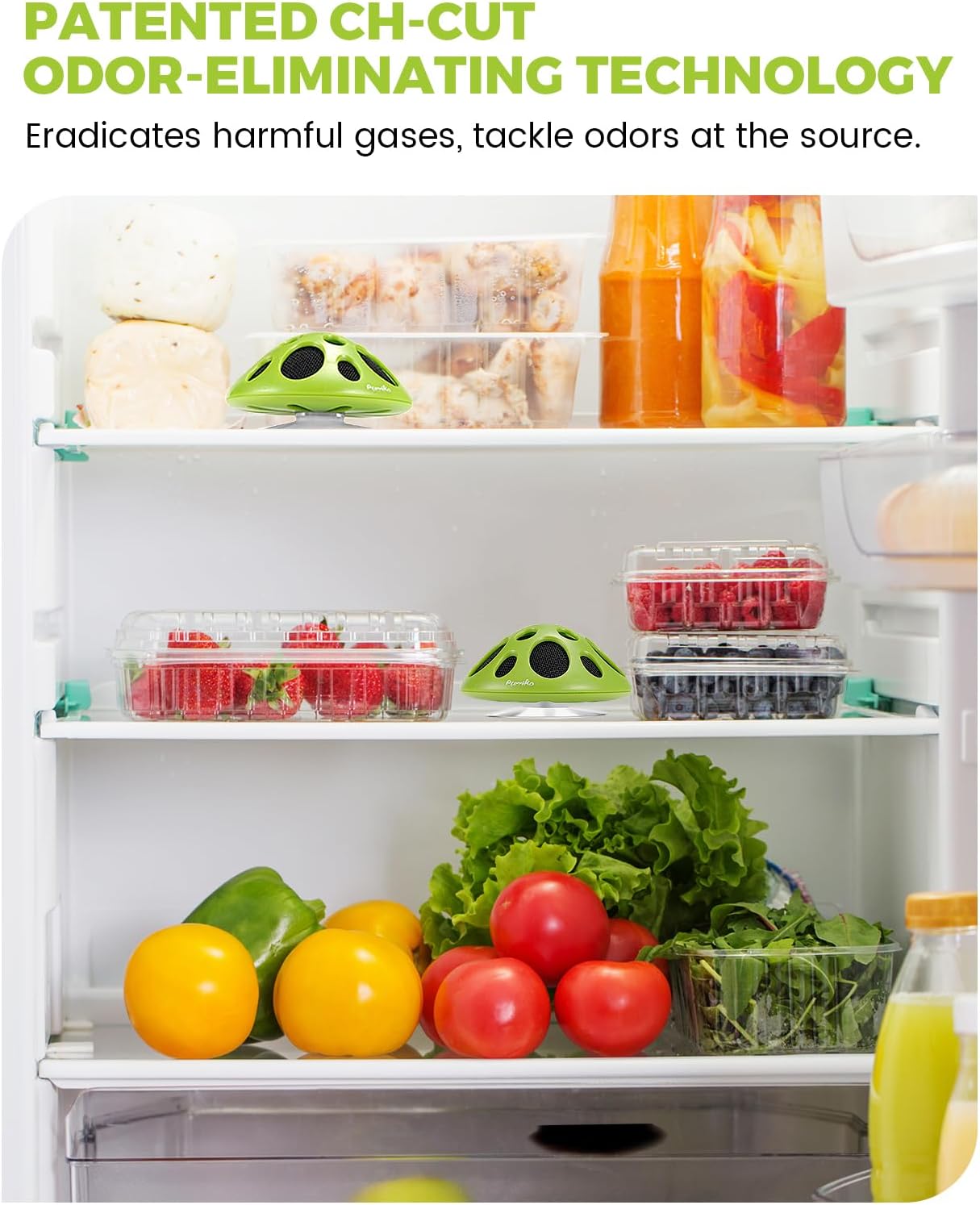 Purriko Fridge Deodorizer | Lasts up to 10 Years,Refrigerator Odor Eliminator, More Effective than Baking Soda and Bamboo Charcoal Air Purifying Bags