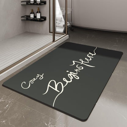 MontVoo-Bath Mat-Bathroom Mat Rug Non Slip Super Absorbent Stain Resistant Quick Dry Thin Bath Rug-Bath Mats for Bathroom Floor Bathtub Vanity-Bathmat Bath Rug Easy Care-17"x27" Grey