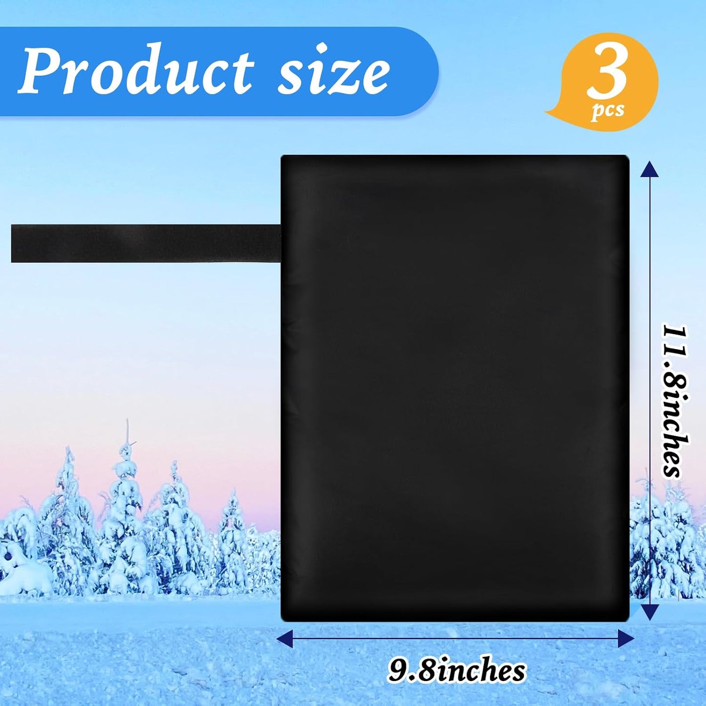 WYTAOHZL 3 Pack Outdoor Faucet Covers 9.8" W X 11.8" H Faucet Socks Winter Spigot Covers Insulated for Freeze Protection