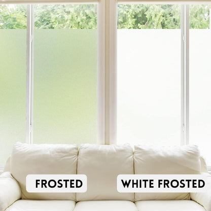 KESPEN Window Privacy Film Frosted Glass Heat Control UV Blocking Privacy Window Film for Glass Windows Static Cling Non-Adhesive Door Coverings Decals for Bathroom Home Office,17.5 Inch X 6.5 Feet