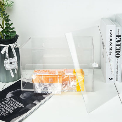 Trash Garbage Bag Roll Holder Dispenser Wall Mount Acrylic Storge Organizer