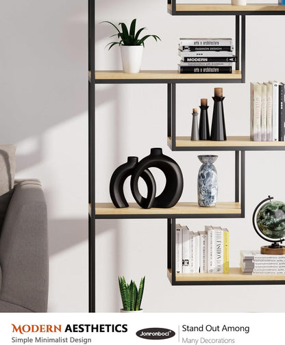 7.2″Hx8.9″H Donut Shape Decorative Vase Set of 2, Ceramic, Modern Minimalism Styles, Flowers or Plant Table Vases for Home Decor Living Room Shelf Entry Console Mantle Dining Centerpiece (Matte White)