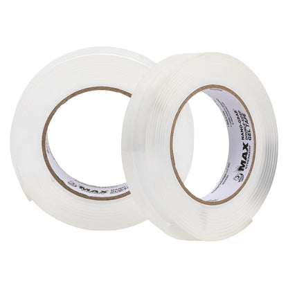 Duck Max Strength Double-Sided Gel Tape with Nano-Grab Technology, Heavy Duty, Multi-Purpose & Removable Adhesive, 0.94 in. x 20 ft, Clear, 2 Rolls