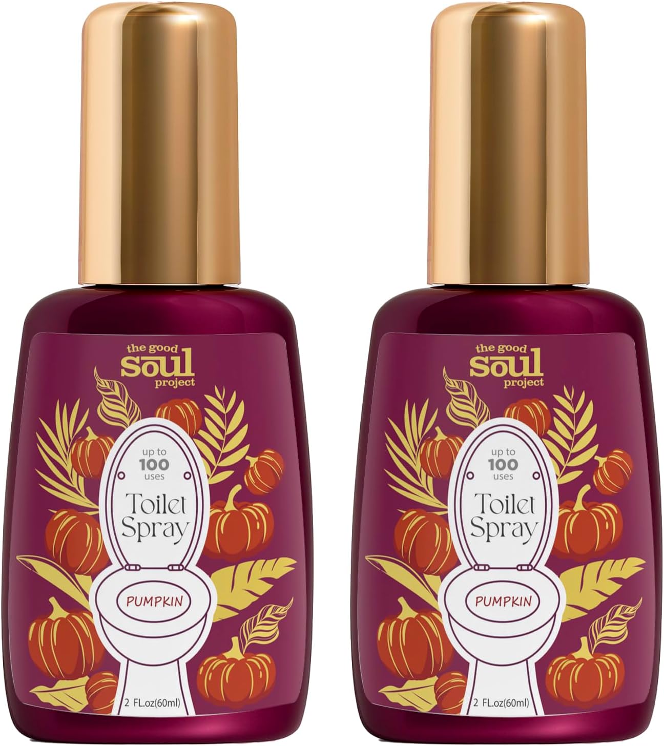 THE GOOD SOUL PROJECT Toilet Spray for Poop, Fresh Citrus, Bathroom Spray Odor Eliminator, 2Fl Oz 2 Pack