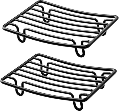 Soap Dish, Stainless Steel Bar Soap Holder for Shower, Self Draining Stand Soap Saver for Bathroom, Kicthen Sink and Countertop, Chrome 1-Pack