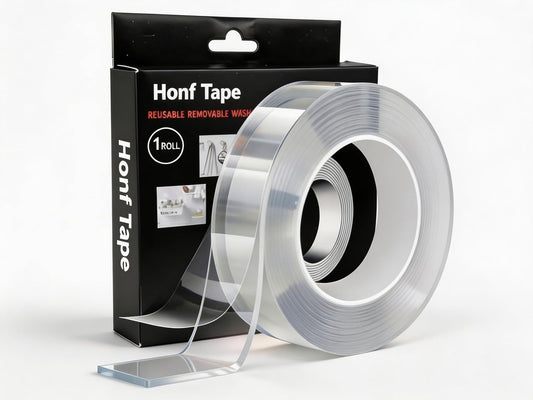 Heavy Duty Nano Double Sided Tape, Clear Removable Washable Reusable No Residue, 0.03"/0.07'Thick,16.5ft x 1.18in， Multiple Widths for Mounting Picture Carpet Poster
