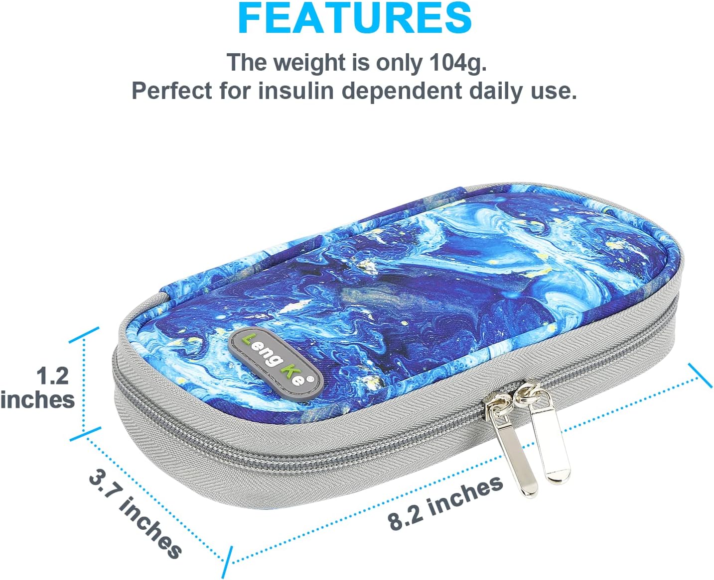 YOUSHARES Insulin Cooler Travel Case with Temperature Display - Refrigerated Medicine Cooling Bag with 2 TSA Approved Ice Pack, Medication Pen Diabetic Supplies Organizer for Trip and Daily