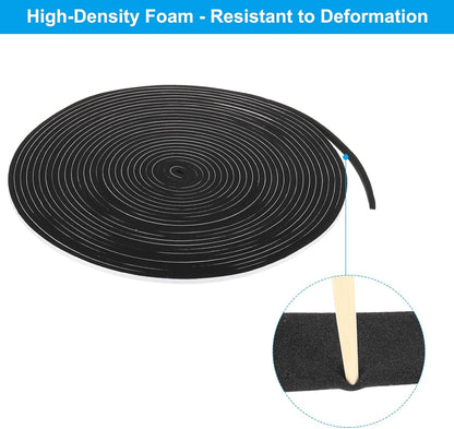 PATIKIL Weather Stripping Door Seal Strip, 3/8 Inch x 1/4 Inch x 32 Ft Self Adhesive Soundproof High Density Foam Tape Insulation for Door Window Air Conditioning, White - Colors B