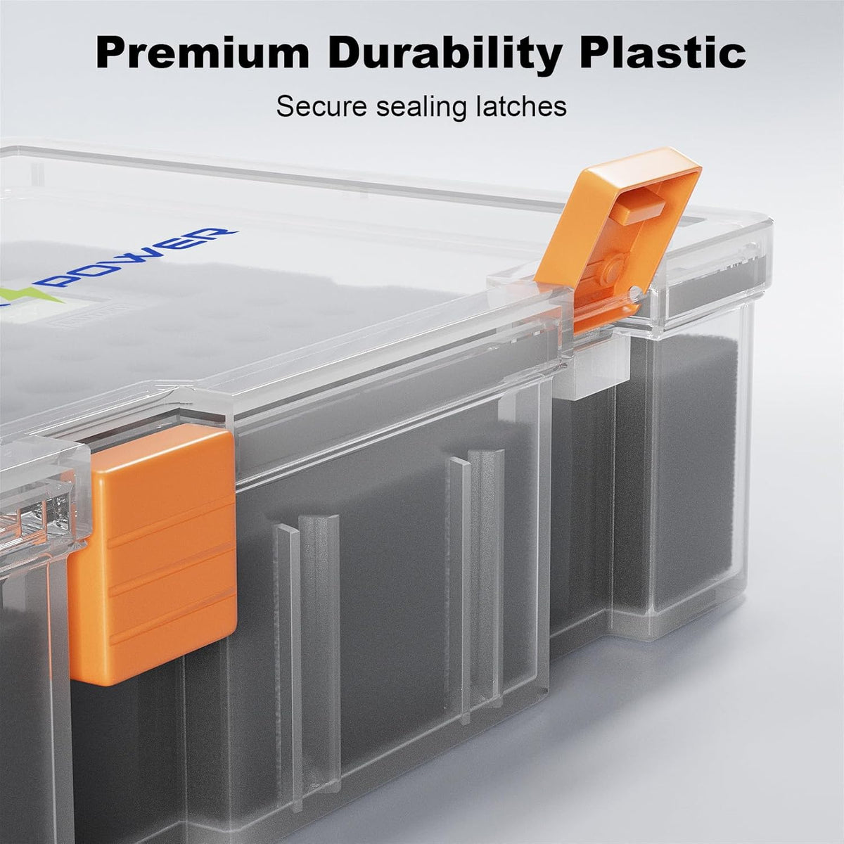 Blinkspower™ Battery Organizer Storage Case | Lockable, Moistureproof, Holds 64 AA Batteries, 36 AAA Batteries, 5 Coin Batteries and More