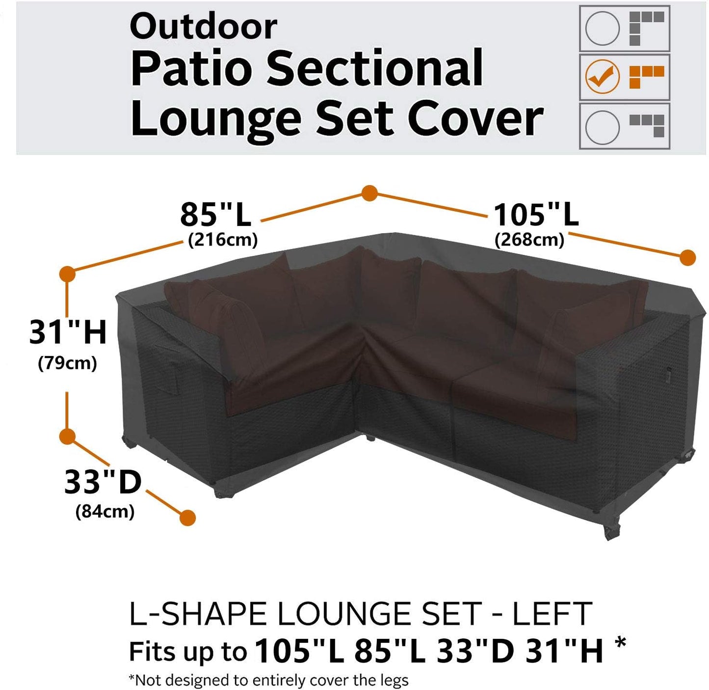 Patio Deck Box Cover, 63x30 Inch Fire Pit Covers with Straps and Handles, Waterproof Heavy Duty Outdoor Furniture Winter Cover for Keter, Suncast, Lifetime Container