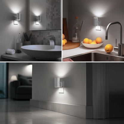 Briignite Motion Sensor Night Light,2 Pack Motion Activated Plug in Night Lights, 0-100LM Dimmable Soft White 3000K, Motion Sensor Light Indoor for Bathroom Hallway Bedroom Stairway Kid Elderly Pet