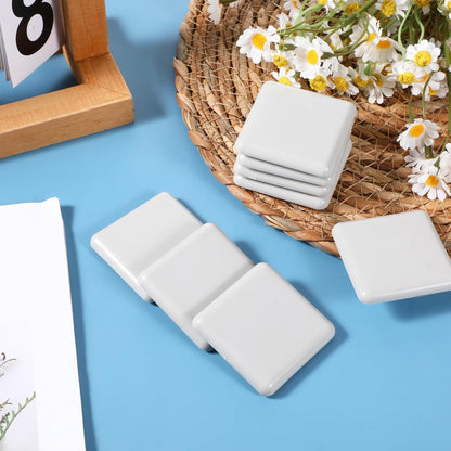 8 PCS Square Furniture Sliders, 2 Inch Plastic Square Floor Glides, Self-Adhesive Furniture Pads Small Moving Sliders for Hardwood Chair Carpet Tile Ground Protector(Grayish White)