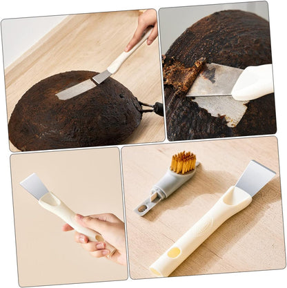Stiff Bristle Brush for Gas Stove Cleaner Stove Cleaner Cleaning Brush for Cleaning Cooktop Scraper