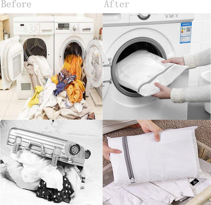 Mesh Laundry Bags - 9pcs Premium Zippered Fine Mesh Laundry Bags Set, Delicate & Lingerie Washing Organizer
