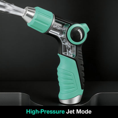 Besiter Garden Hose Nozzle Sprayer: 2 Pack 10 Watering Patterns Spray Nozzles Heavy Duty Metal Hose Head Hose Attachment, Thumb Control On Off Valve