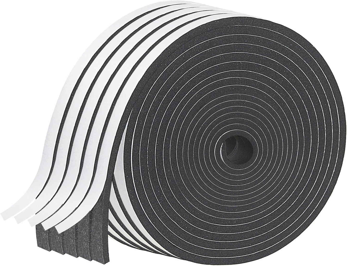 Weather Stripping Door Seal Strip for Doors and Windows, 1In x 1/8In x 33Ft x 2 Roll Foam Insulation Tape Self Adhesive,Sound Proof,Weatherstrip,Pipe Cooling, Air Conditioning Seal Strip - Colors A