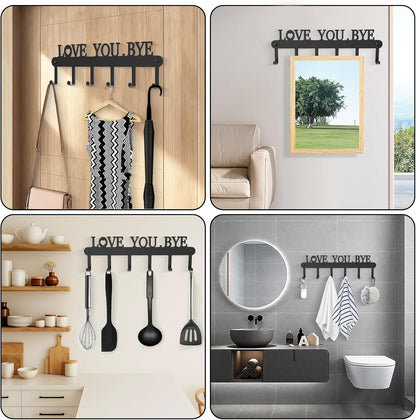 2 Pack Key Holder Wall Mount, Wall Mount Key Holder, Key Hooks Hanging Keys, Key Hanger with 8 Hooks, No-Drill Decorative White Key Rack for Living Room, Kitchen, or Bathroom