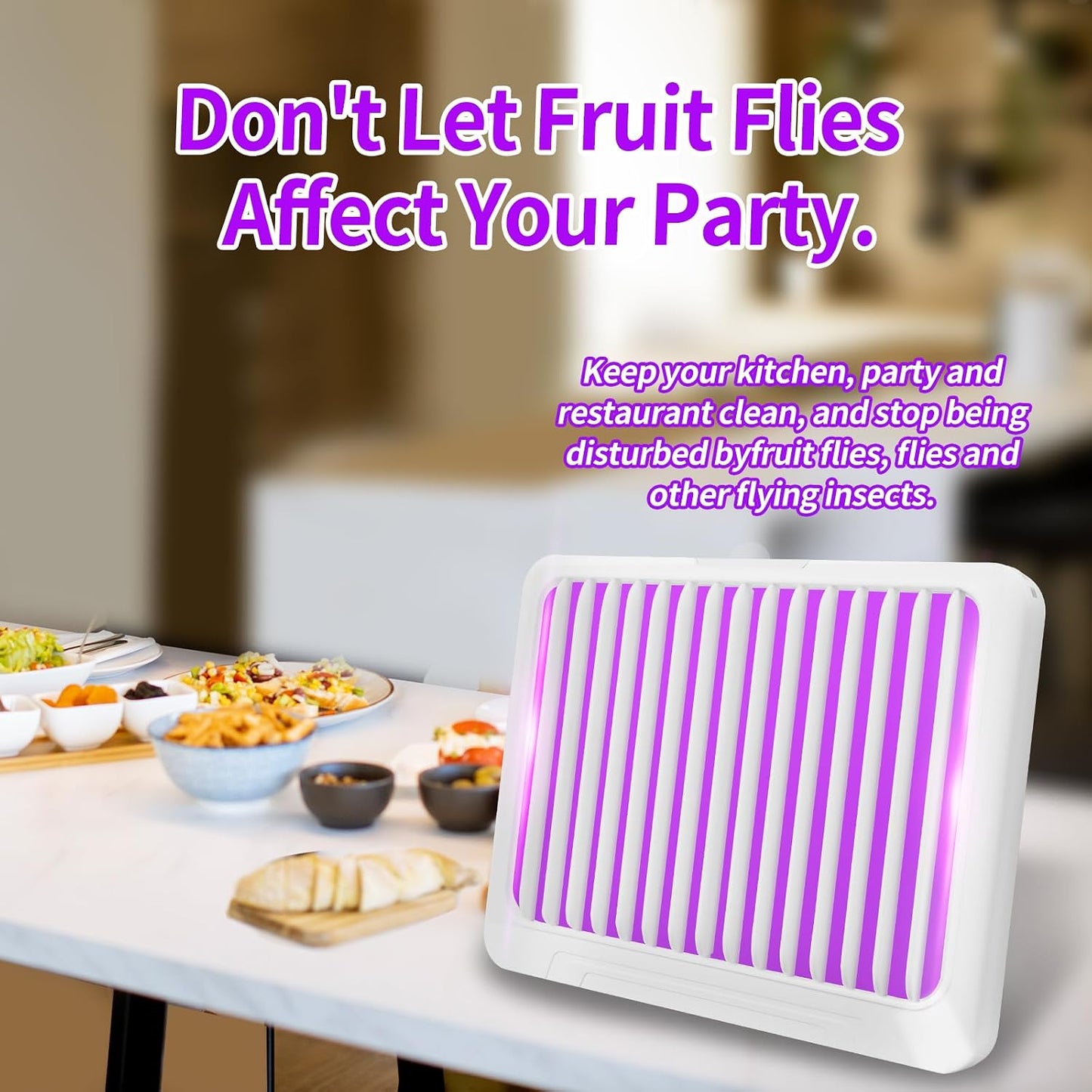 Fruit Fly Traps for Indoors - Indoor Fly Trap, Plug-in Bug Light Catcher with UV and Blue Light,Gnats, Mosquitoes, Flies, Moths,House Flies - Fly Traps Indoor for Home-400 Sq Ft of Protection