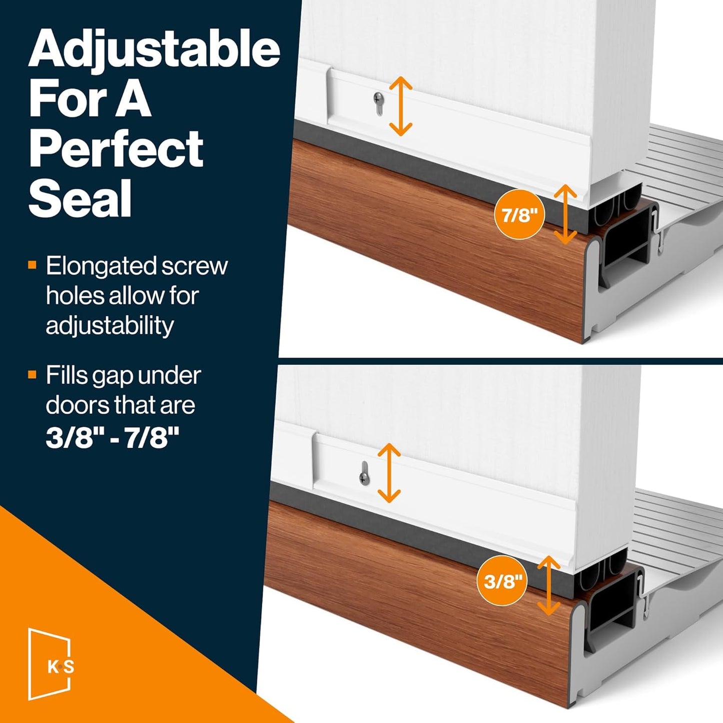 Patent Pending, Adjustable Double Bubble Door Sweep, Draft Stopper, Under Door Seal for Exterior Doors, 1 3/4" x 36" (Black 36 inch)