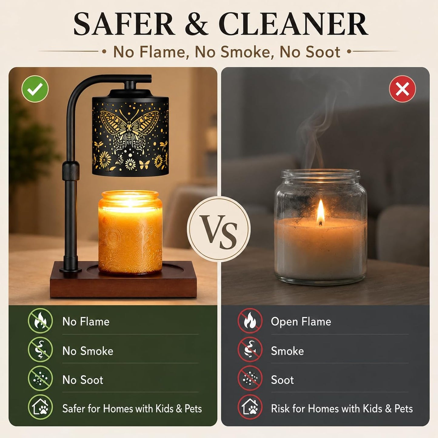 mocosa Candle Warmer Lamp with Adjustable Height Dimmable for New Home Decor Electric Candle Warmer for Jar Candles Birthday Gifts for Women Mom(Hummingbird)