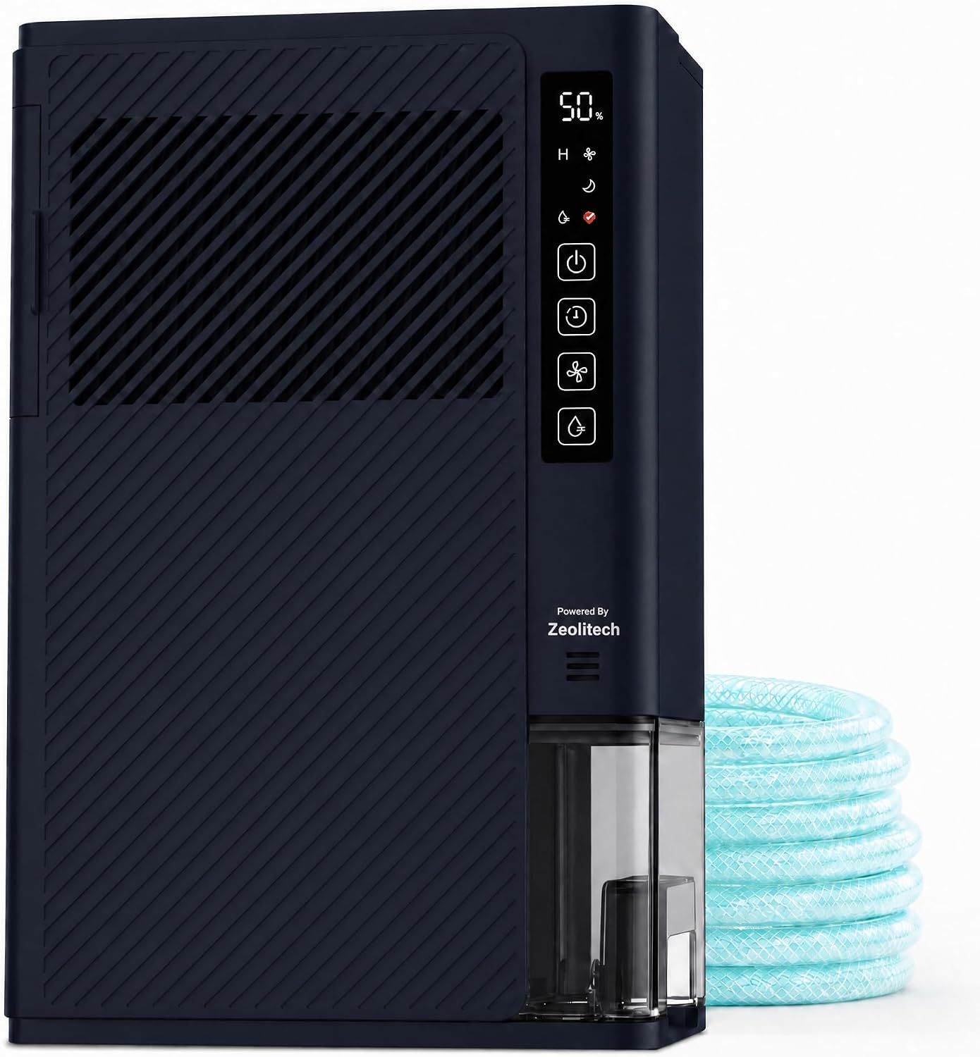 AEOCKY 10 Pints/Day Small Rotary Desiccant Dehumidifier, 1000 Sq.Ft Hands-Free Drainage with Drain Hose for Bathroom Bedroom RV Closet Laundry Room, Never Frost, Humidistat, 85oz Tank, Quiet