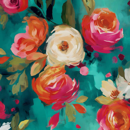 BOKEBEVE Watercolour Floral Peel and Stick Wallpaper Boho Vibrant Contact Paper Renter Friendly Wall Paper for Countertop Cabinet Wall Shelf Liner Removable Blue Colorful 17.5 x 118In