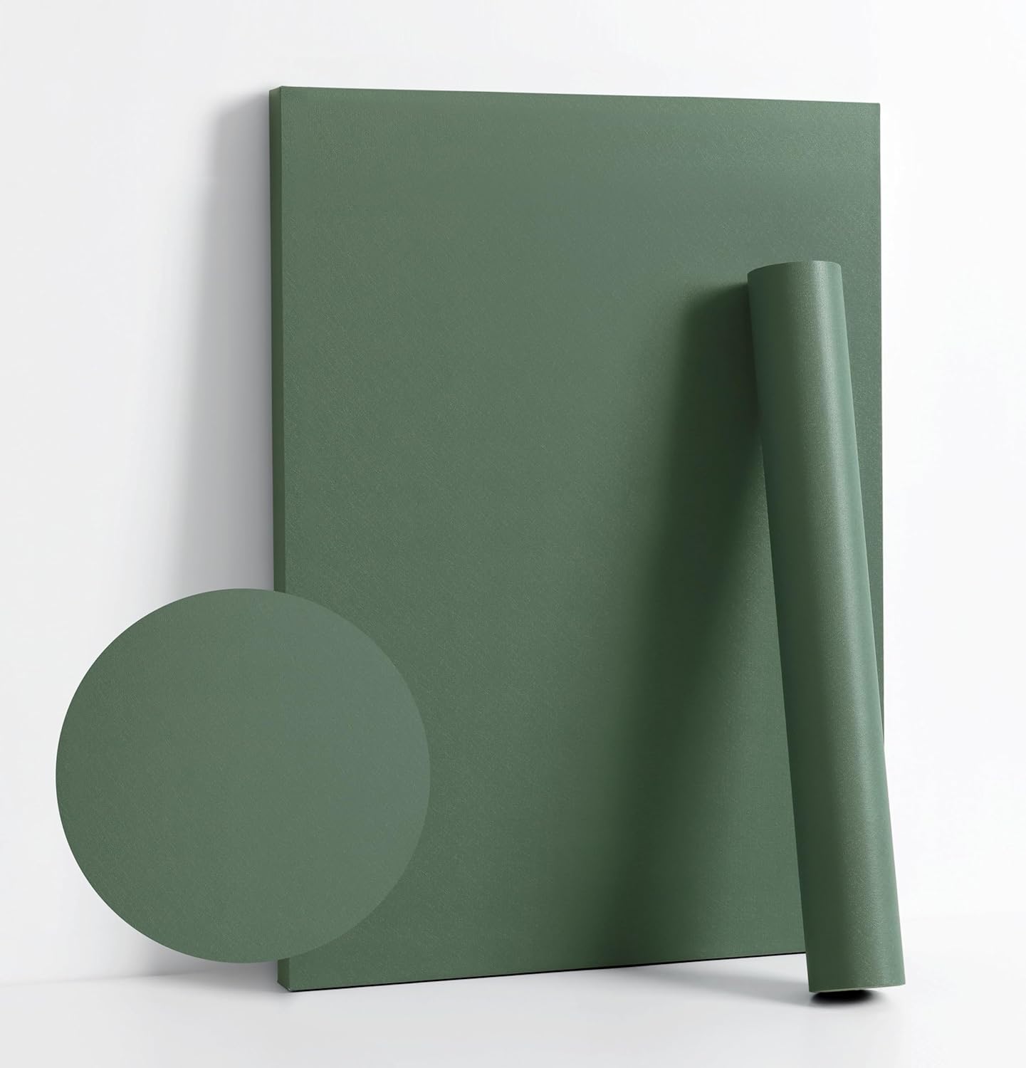 Dimoon 118''x17.7'' Green Peel and Stick Wallpaper Contact Paper Modern Self Adhesive Wall Paper Removable Renter Friendly Textured Solid Color Shelf Cabinet Vinyl Roll (118''x17.7'',Dark Green) - Colors A