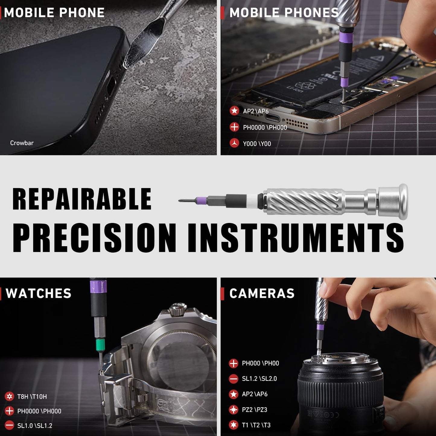 VMAN Ratchet Screwdriver Set, magnetic Screwdriver sets, S2 Steel Bits, DIY Combination Flexible Shaft, Suitable for Furniture Assembly, Precision Electrical Appliance Repair, Bicycle Tools