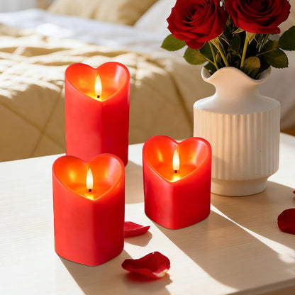 White Flameless Candles Set of 3 (3"x3") Battery Operated LED Pillar Candles with Remote and Timer, Real Wax Flickering Candles for Fireplace Bedroom Living Room Home Decor and Indoor Use
