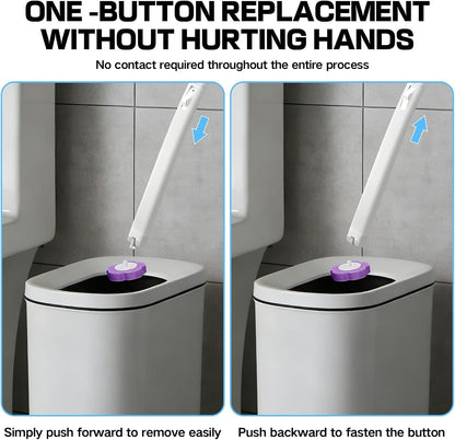 30 Disposable Toilet Brush Refills, Lavender Scented Toilet Wand Refill Pads, Replacement Toilet Cleaner Refill Heads for Toilet Bowl Deep Scrubbing