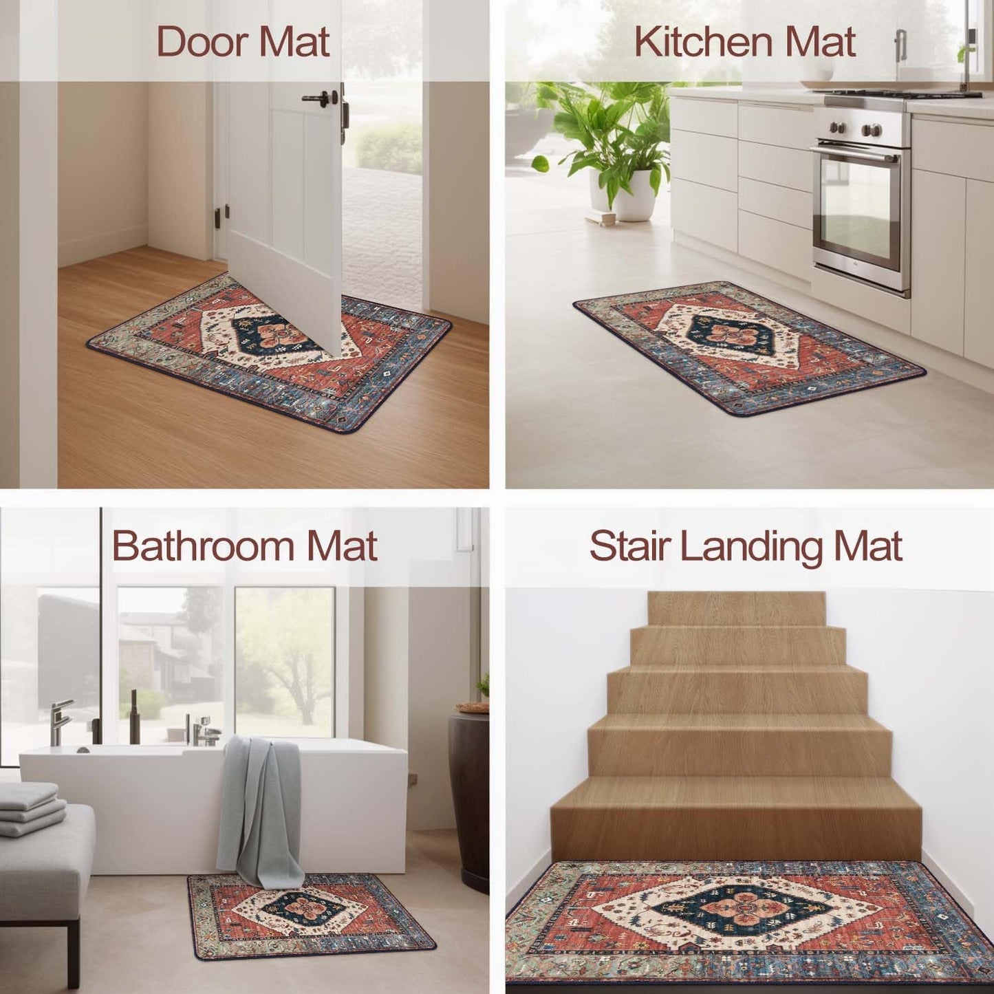 OJIA Stair Treads Non Slip for Wooden Steps Indoor 15PCS Carpet Stair Treads, Rubber Backing Stair Carpet Treads, Residue Free 8"x30" Staircase Step Treads Edging Stair Rugs for Kids & Pets, Gray