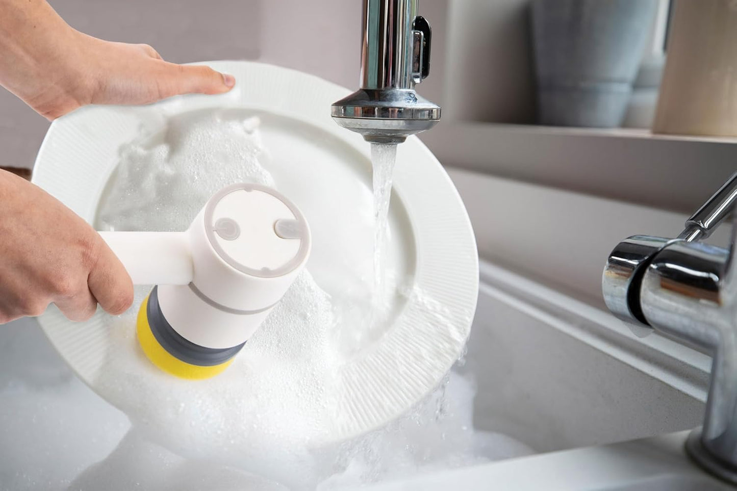 Klean Spin Cordless Electric Cleaning Brush – Rechargeable Handheld Power Scrubber for Bathroom, Kitchen, Tile & Grout – Includes 4 Interchangeable Brush