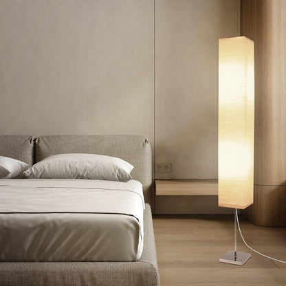 Paper Floor Lamp, Rice Paper Lamp for Living Room, Japanese Floor Lamp Rice Shade for Bedroom, Office& Living Room-Beige(Oval)